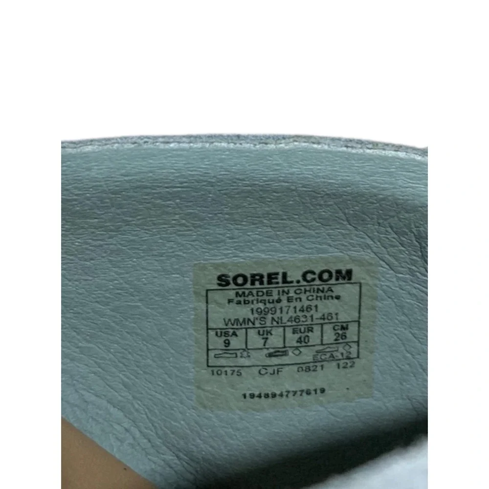 Sorel Cameron Flatform Mule Crushed Blue Suede Sandal Women's Size 9